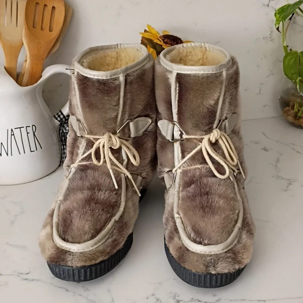 SNOWLAND Faux Fur Winter Boots For Esqui Mens